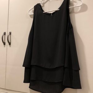 Black cute layered blouse